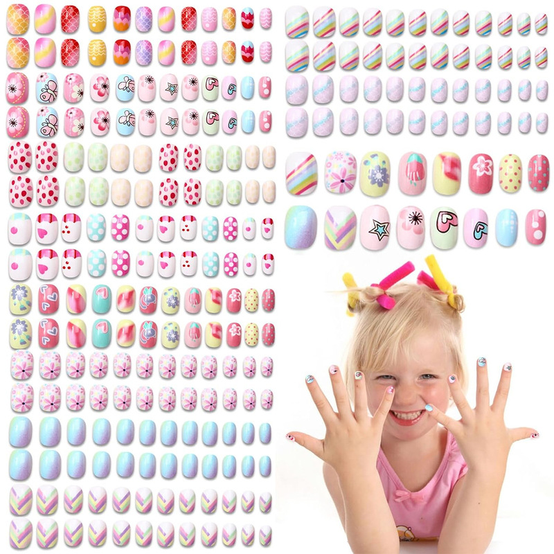Cartoon Children's Nail Stickers for 6-12 Year Old Girls, Cute Simple Kt Cat Nail Art Stickers, Gift Nail Patches Cartoon Children's Nail Stickers for 6-12 Year Old Girls, Cute Simple Kt Cat Nail Art Stickers, Gift Nail Patches