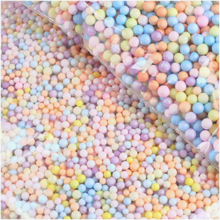 7-9mm Macaron Colorful Particle Foam Ball DIY Handmade Material Slime Particle Meteor Ball Decoration Filling
