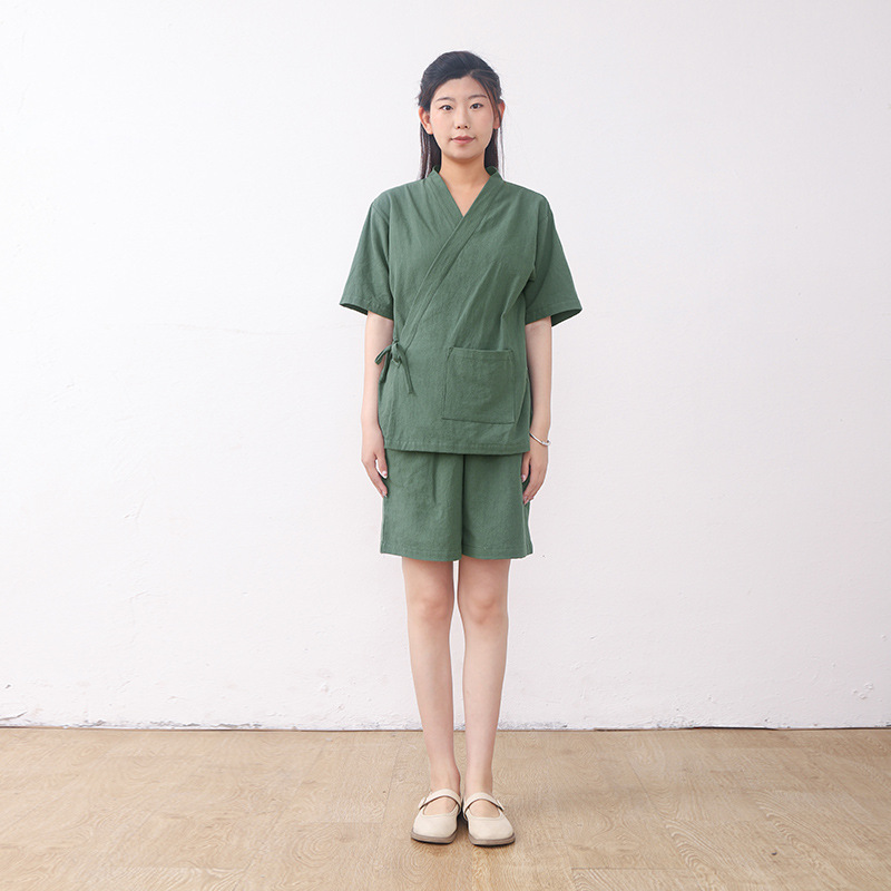 다크 그린 (면과 린넨 분할)