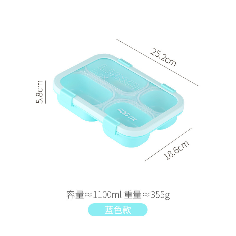 时尚马卡龙色系饭盒分格便当盒微波炉可用办公学生上班专用保鲜盒|undefined