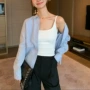 长袖宽松休闲亚麻衬衫