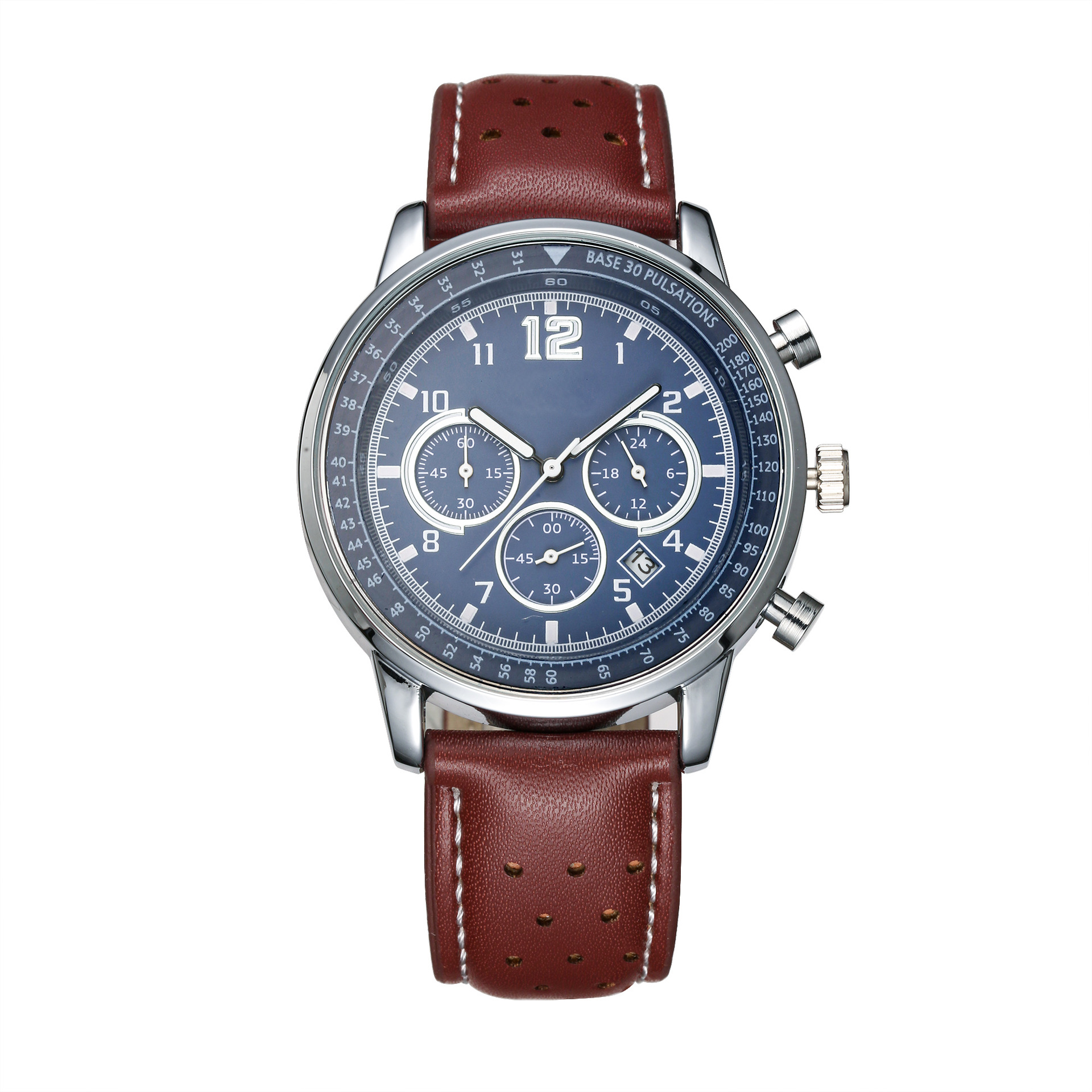 커피 벨트 화이트 쉘 블루 플레이트