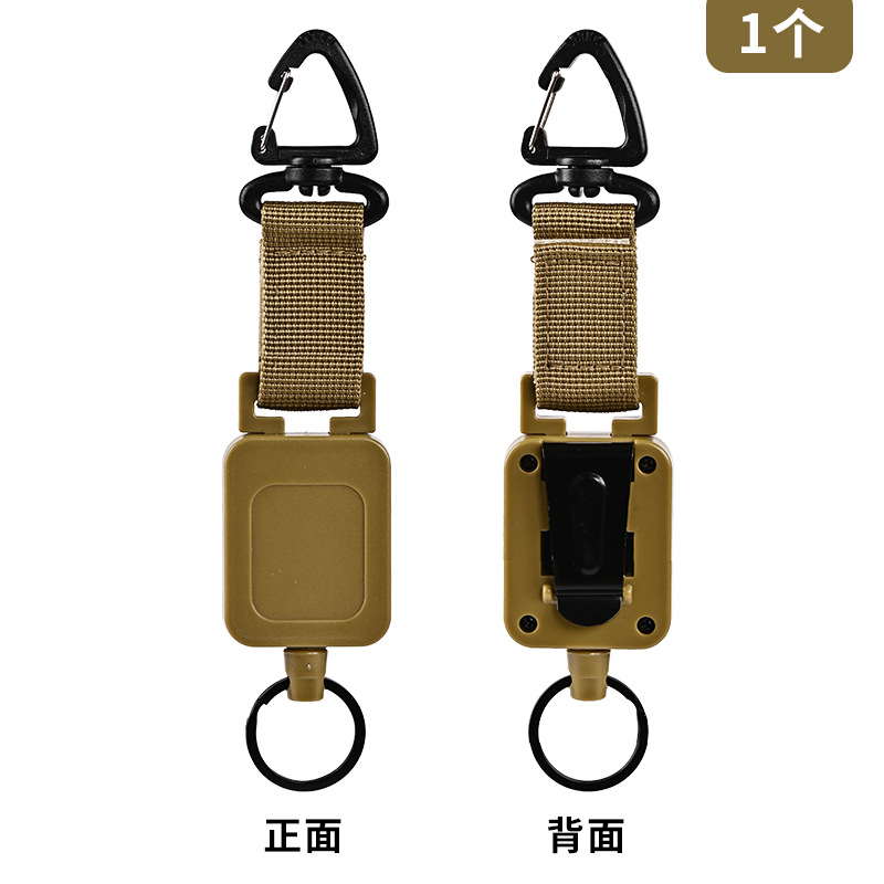 Fábrica de aleación de zinc fácil-Tire hebilla pistola gris hebilla telescópica fuerte tirador de alambre fácil-tirar del alpinismo alambre de acero herradura llavero