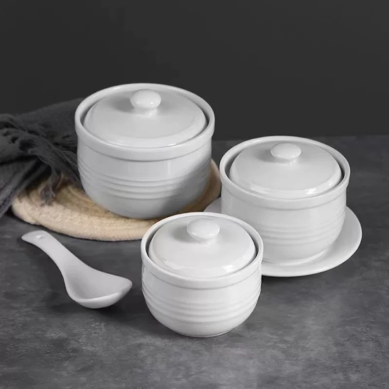 Набор Ceramic Stew Pot: 3,5–5 дюйма, 170–550 мл, двусторонняя отделка и античные отделки