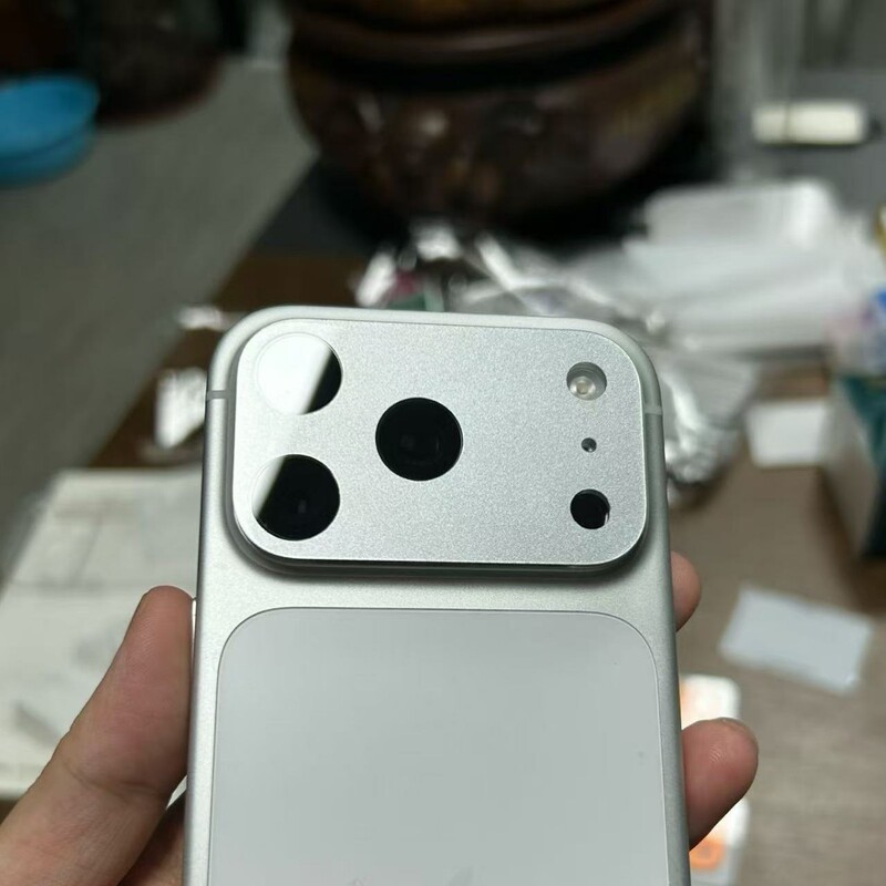 适用iPhone苹果17promax真机色丝印一体全覆盖钢化玻璃保护镜头膜|undefined
