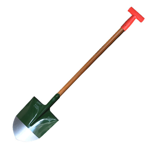 Manganese steel large wooden handle shovel with handle fire shovel one-piece forged thickened shovel head industrial agricultural tools large tip shovel