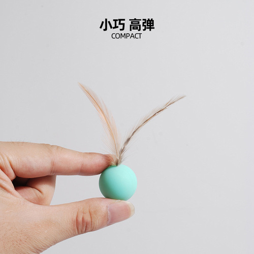 Cross-border cat and dog toy bouncy ball bouncing ball interactive amusing cat to relieve boredom colorful high elastic pet toy