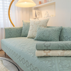 四季通用雙面水洗棉布刺繡花沙發墊 現代簡約真皮沙發坐墊巾批發