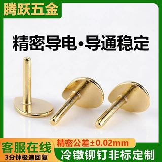 蓝牙耳机导电铜柱五金冷镦非标加工探针精密冷镦连接器镀金pin针