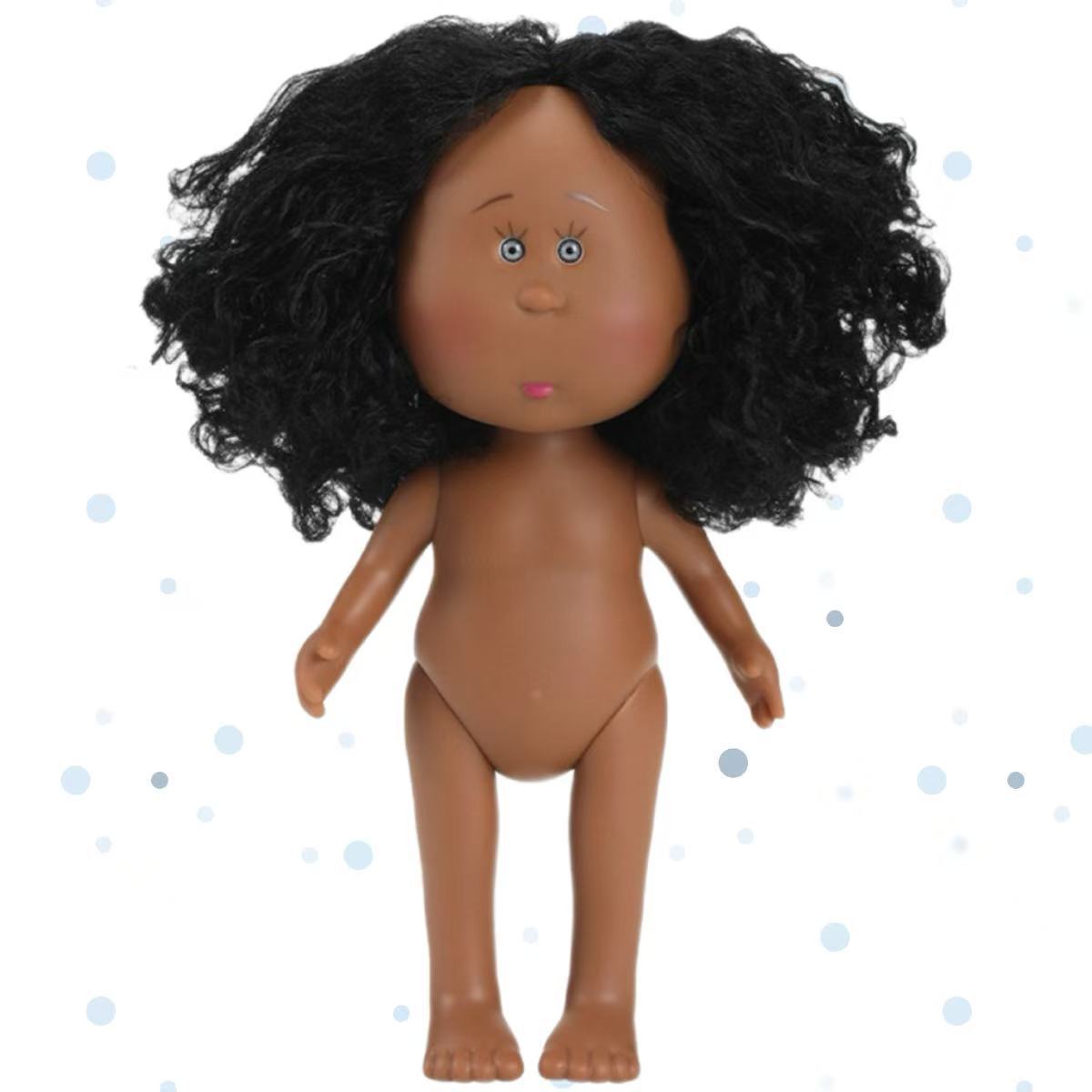 (músculo marrón) cabello curvo medio negro