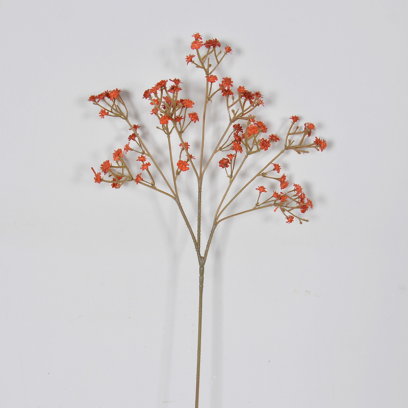 Simulación Gypsophila decoración de la boda ramo de flores de mano sensación de goma suave Gypsophila flor artificial de plástico único flor falsa