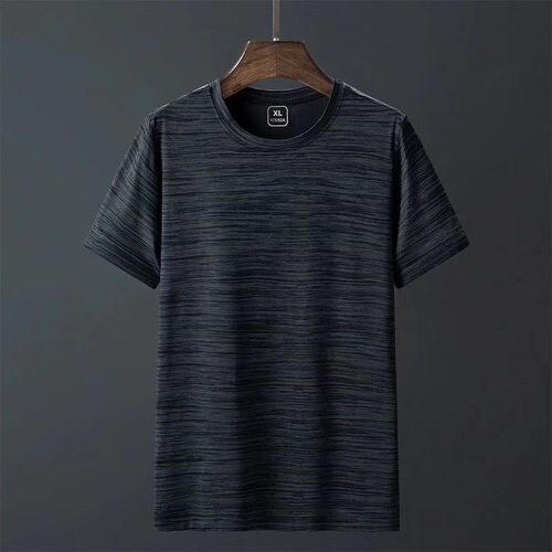 Men's Summer Thin Loose Plus Size Round Neck Speed Dry Sport Casual Half Sleeve T-Shirt