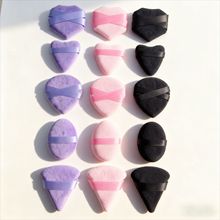 心型钻石型椭圆扇形三角水滴型单丝带双粉扑散粉立绒植绒定妆