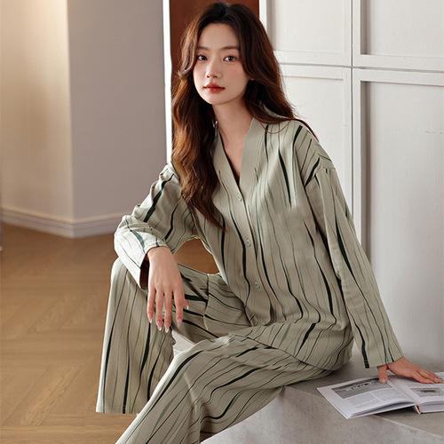 Women's Spring and Autumn Long Sleeve Cute Girl Cardigan Ins Style Homecoming Pajamas for Dropshipping