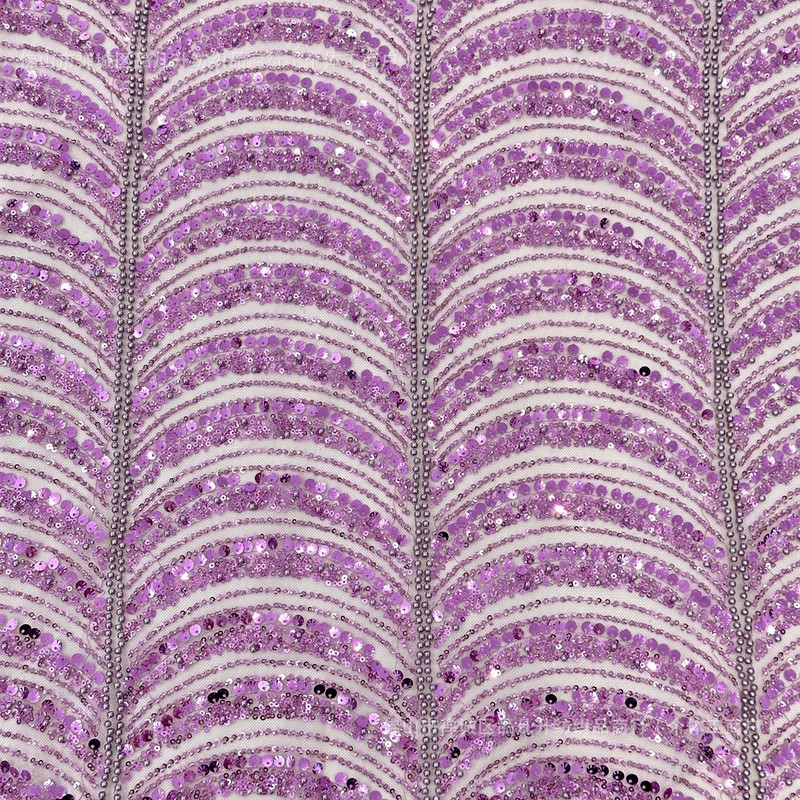 Multicolor conchas sequinilla perlas tubo bordado tela de lujo ligera de alta gama vestido de boda tela de moda tela de bordado de malla