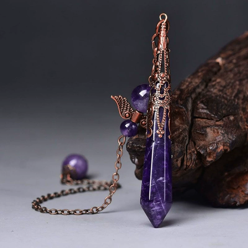 Hexagonal organic crystal pendant, accessory, Birthday gift