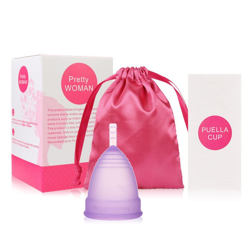 シリコン月経カップクロスボーダー人気卸売女性生理日大叔母神器月事カップ水泳収納袋セット|undefined