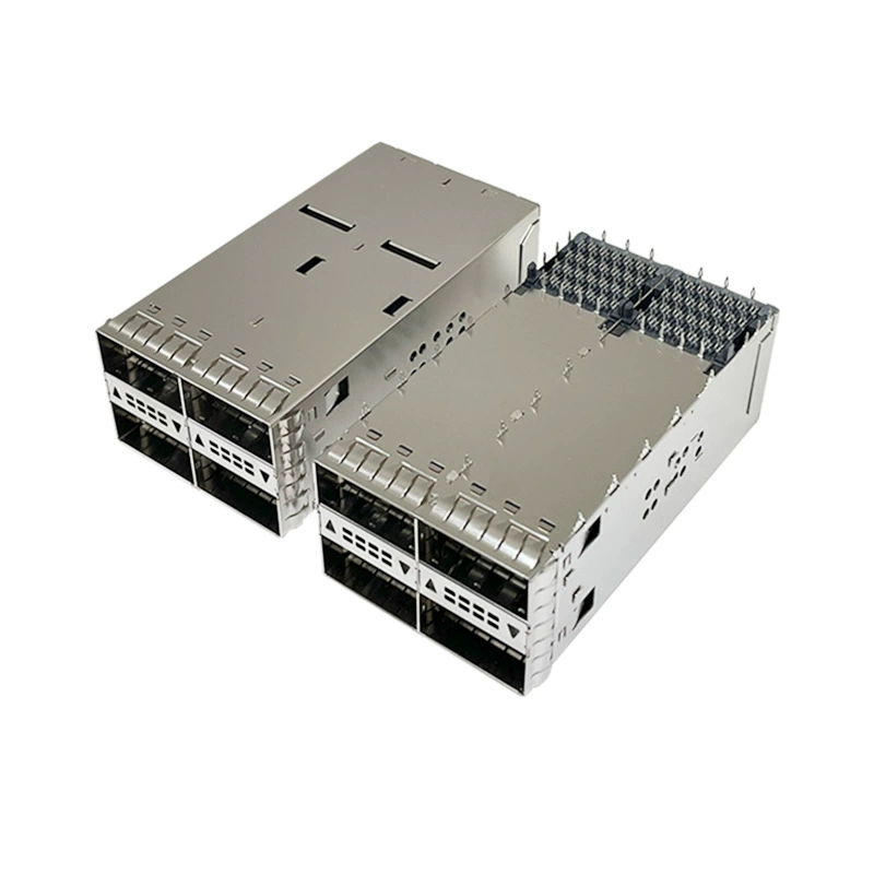 QSFP28 2x2 каркас с направляющей для света колонной, SFP-коннектор, волоконный модуль, SFP-корпус, CFP/XFP коннектор