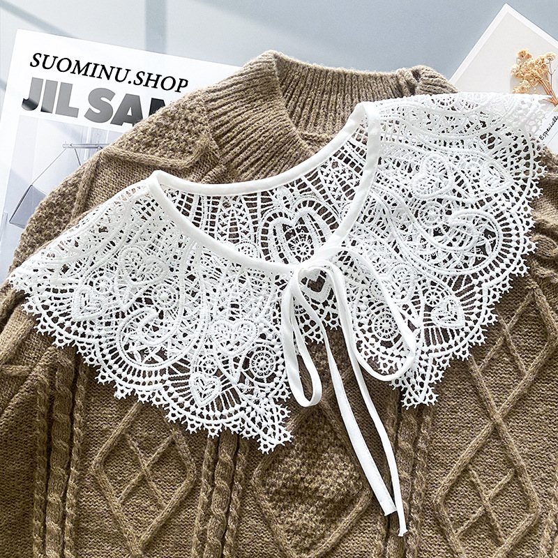 Lace universal false collar