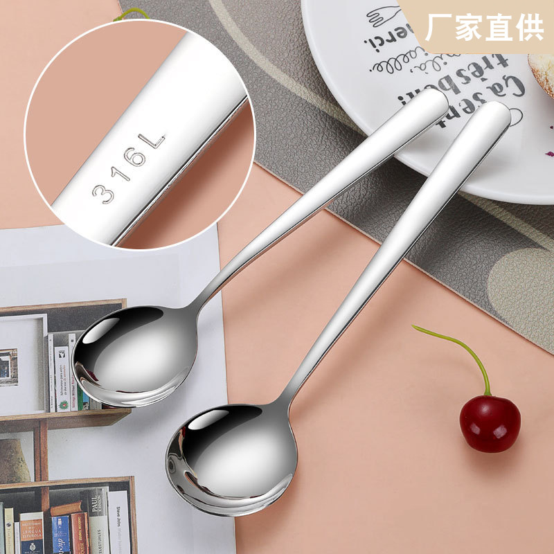 제조업체의 독창적인 한국식 수저, 디저트 스푼, 식품 등급 긴 손잡이 커피 스푼, 316 스테인리스 스틸 스푼