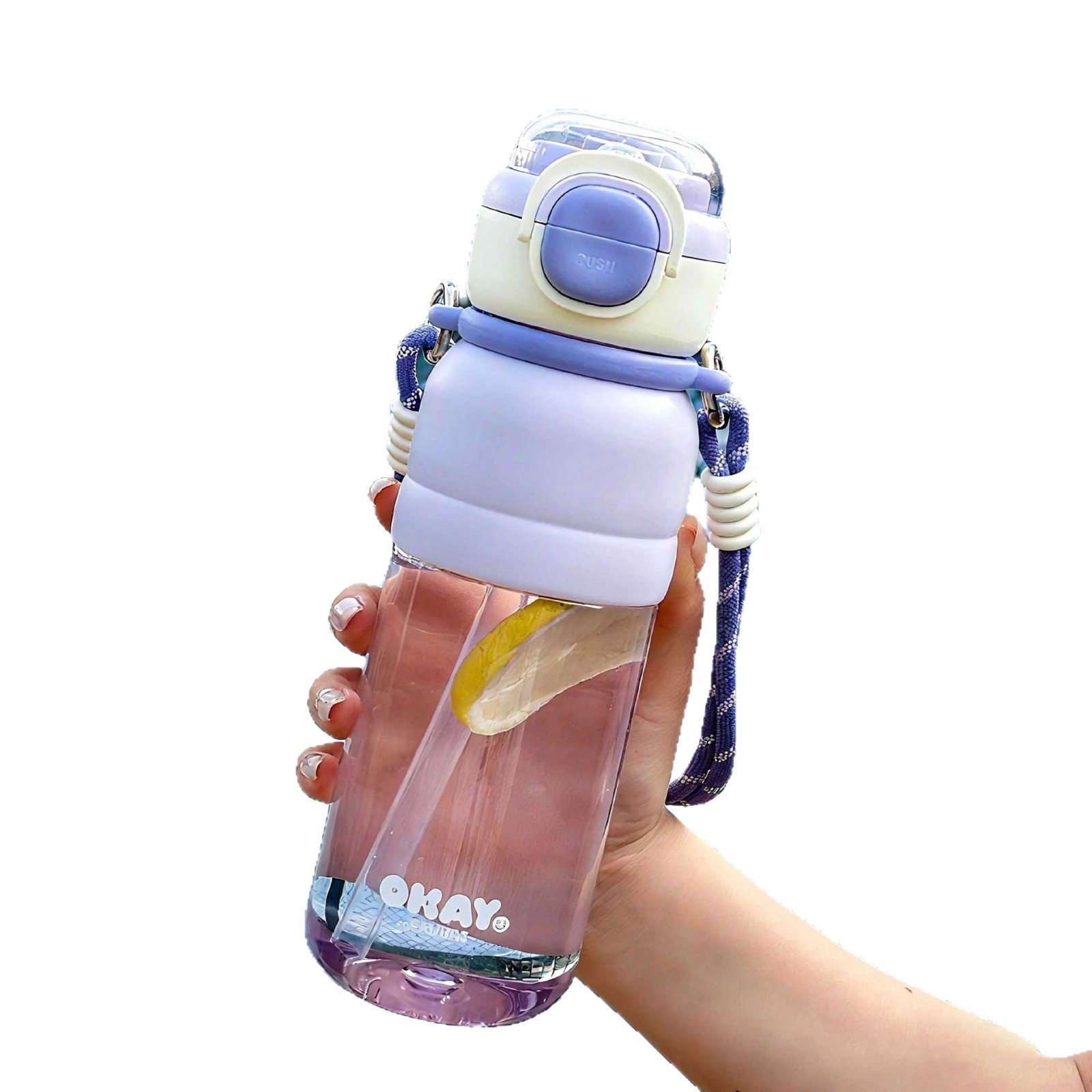 Taza de agua verano 2026 nueva taza de plástico de gran capacidad simple taza de paja deportiva de estudiantes taza portátil de chicas