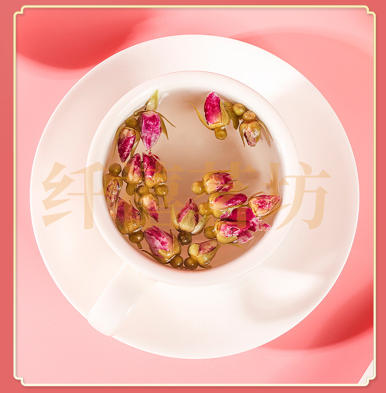 Rose Bud Flower Tea Mei Gui Hua 重瓣红玫瑰 Dried Rose Buds 30g Herbal Floral Infusion specifications