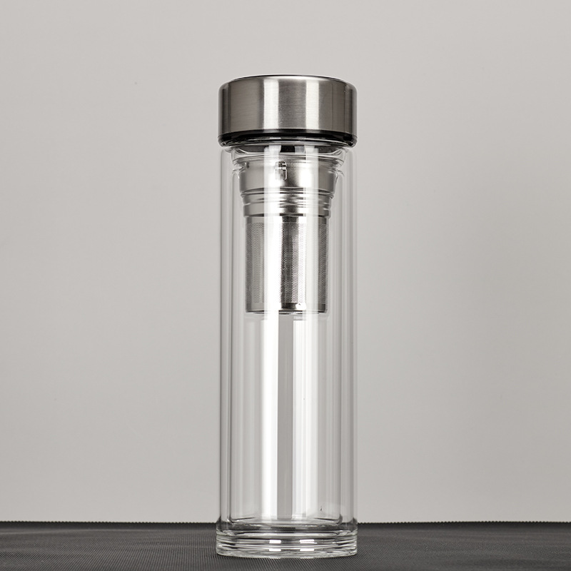 Inteligente pantalla táctil LED pantalla TEMPERATURA AGUA taza de doble capa borosilicato vidrio negocio té taza regalo al por mayor