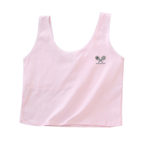 Girls' vest summer thin section 9-10-12-13 years old children's underwear development period primary school students first stage pure cotton