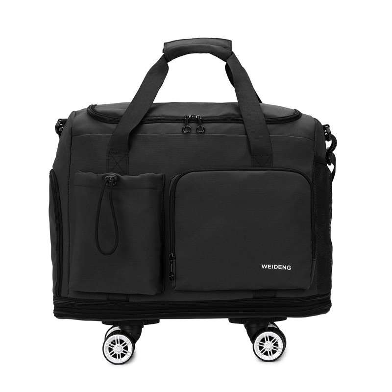 Bolsa de viaje plegable con ruedas de tela Oxford, gran capacidad, para viajes de negocios
