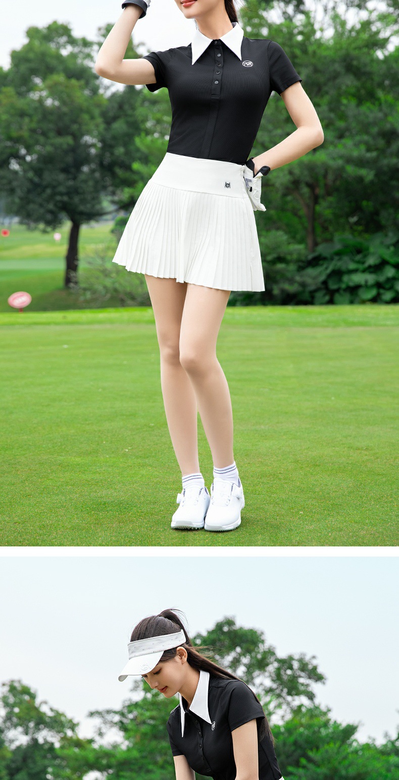 Áo polo golf nữ tay ngắn cổ bẻ dài vải thun co giãn — YF789 áo trắng [vải sọc mỏng/độ đàn hồi cao và mềm mại/mỏng và mỏng], YF789 Ice Crystal Blue Top [Vải dải mỏng/Mềm mại đàn hồi cao/Mỏng mỏng], YF789 Black Top [Chất liệu vải có độ đàn hồi cao và mềm mại/mỏng và mỏng], YF789 Sakura Phấn hoa Top [Vải sọc mỏng/Mềm mại đàn hồi cao/Mỏng mỏng] chi tiết 6