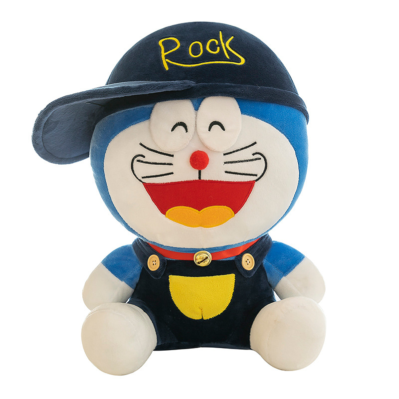 Nuevo sombrero máquina gato juguete de peluche lindo Dingdong gato muñeca Doraemon muñeca de tela para niños