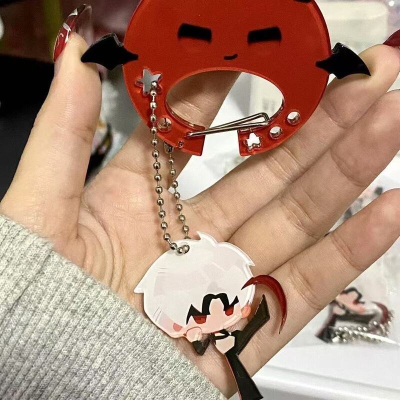 Carabiner to Figure Ring Buckle Mobile Phone Bracket Keychain Acrylic Animation Peripheral Secondary Pendant Hanging Students