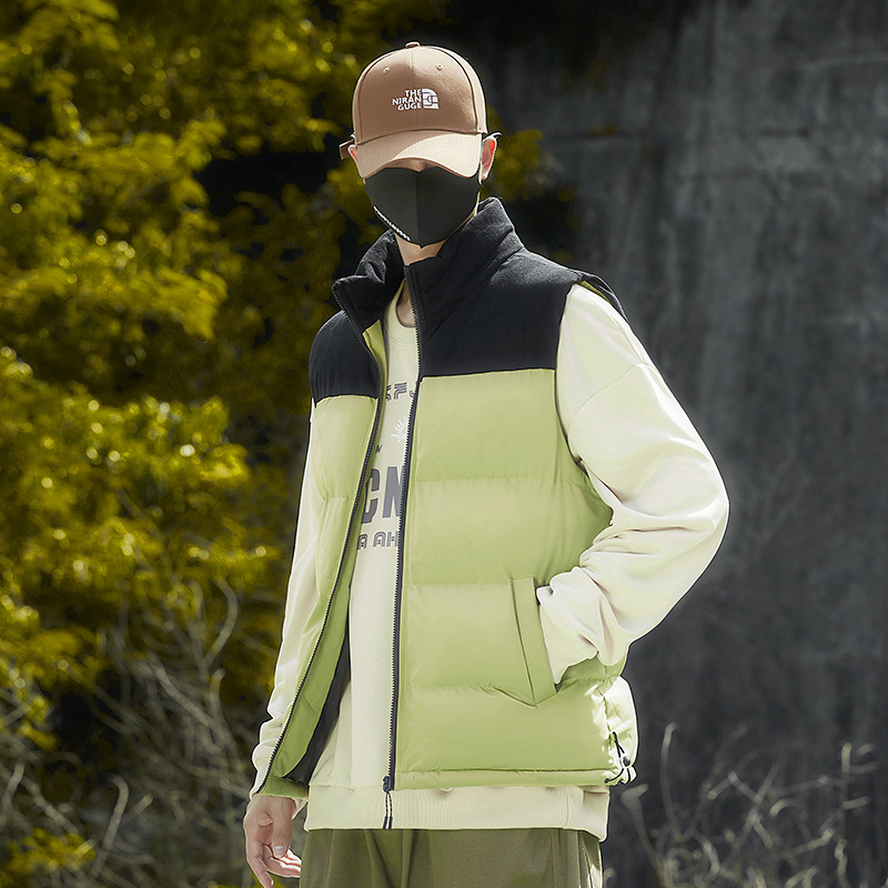 Otoño y invierno de algodón engrosado pareja chaleco de algodón hombre de color sólido tendencia de hombro caliente chaleco de ocio fábrica de lote