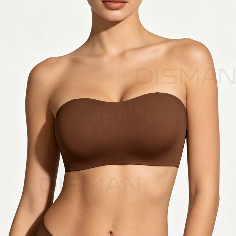 Cross-Border Strapless Bandeau Bra for Women, Summer Thin Minimalist Ins-Style Sexy Seamless Strapless Bra, Non-Slip and Non-Falling