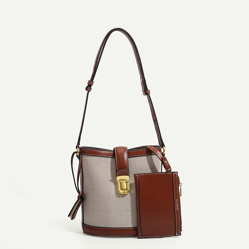 Korean Joyosoi Bucket Car Jingyuan Same New Cowhide Shoulder Genuine Leather Crossbody Mother Women's Bag_voghion.com