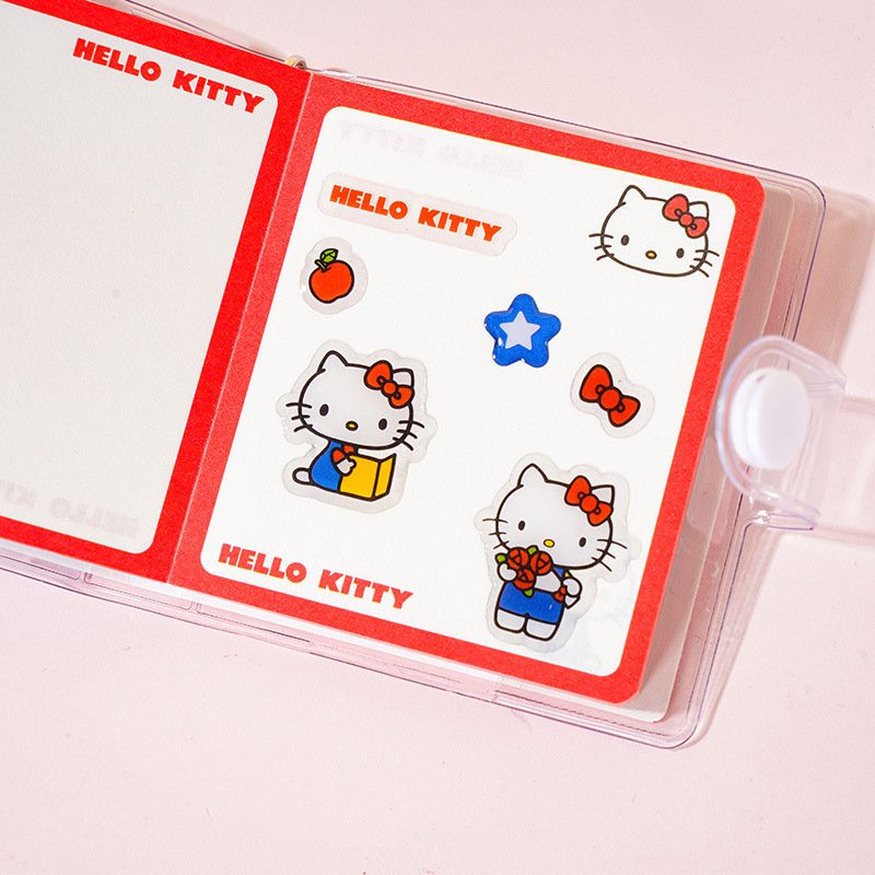 正版kt贴纸卡通可爱滴胶贴纸儿童凯蒂猫Hello Kitty透明浮雕贴画|undefined