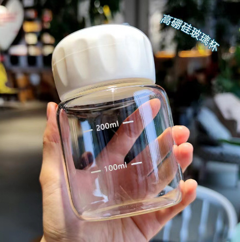 高顏值胖胖杯兒童耐高溫牛奶杯迷你玻璃杯燕窩杯小巧分裝瓶