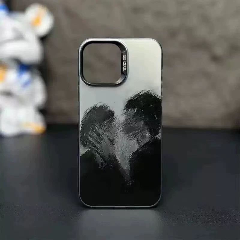 Чехол для телефона (Apple) iPhone 15 совместимый — цветная серебристая оболочка, маслообразный зеркальный рисунок