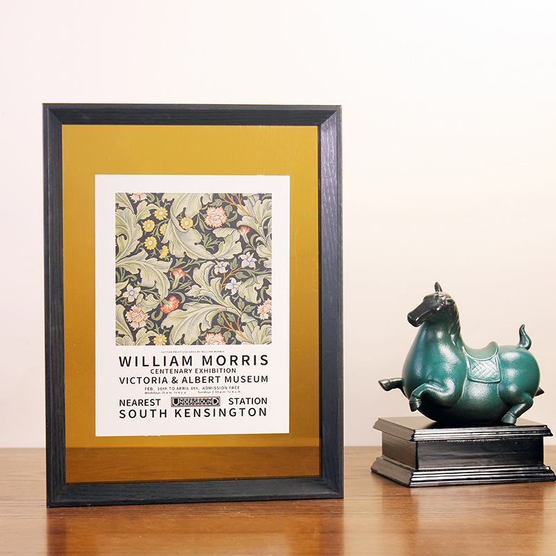 Colorful Transparent Photo Frame Wooden DIY Oil Painting Frame Poster Framed Wall Hanging Acrylic Glass Picture Frame Table Ins Style