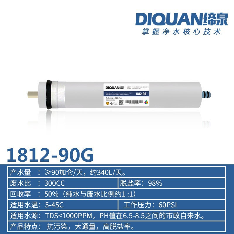 Membrana barril-libre del RO de la máquina de la membrana 400G500G600G del RO de la membrana 2012-200g de la ósmosis reversa 90GRO