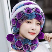 真皮草獭兔毛帽子韩版时尚加厚保暖女秋冬天毛绒女帽成人帽新款