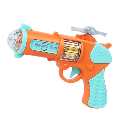 Street stall wholesale children's toy gun baby projection pistol child simulation sound and light music electric gun boy toy