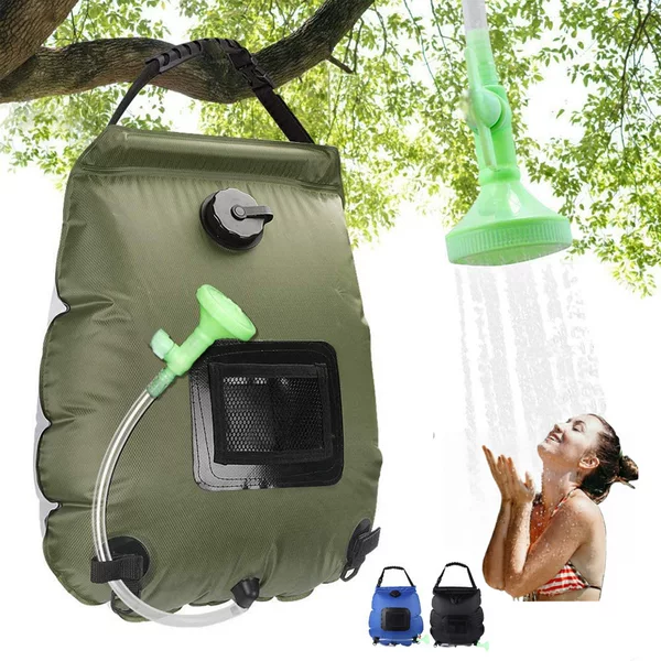 Outdoor Solar-Powered Thickened Shower Bag, Self-Driving Camping Bathing Water Storage Bag, Portable Shower Bag, Bathing Water Bag