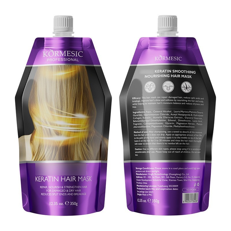 Juego de Champú y Mascarilla Capilar de Keratina Nutritivo Suavizante para Cuidado Capilar
