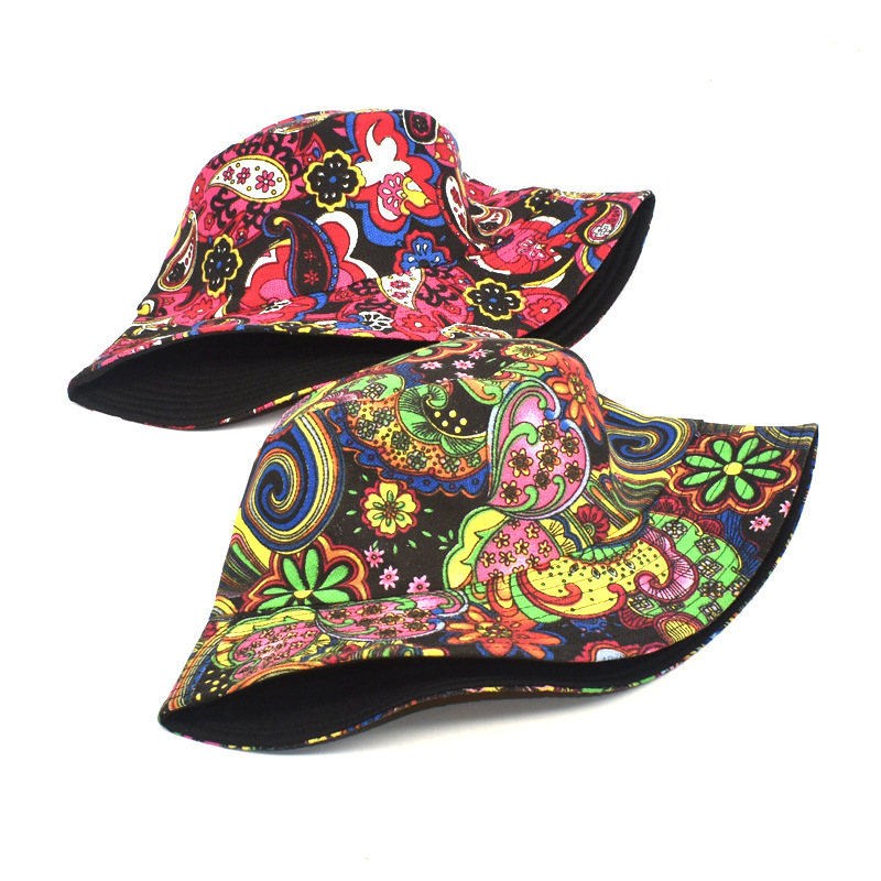 Unisex Fashion Flower Flat Eaves Bucket Hat display picture 4