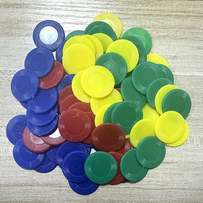 Colorful Sunflower Chips, Props, Mahjong Accessories, Points Tokens, Educational Plastic Board Game Cards, Round Game Tokens
