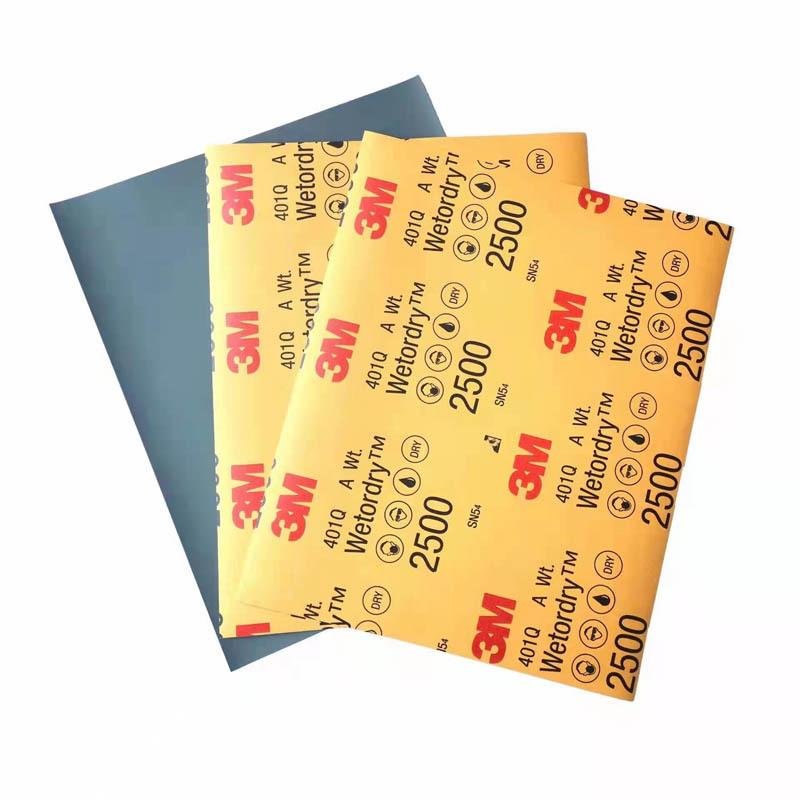 3M401Q砂纸 汽车车身湿润打磨 油漆整理 涂层 塑料金属抛光 2500#