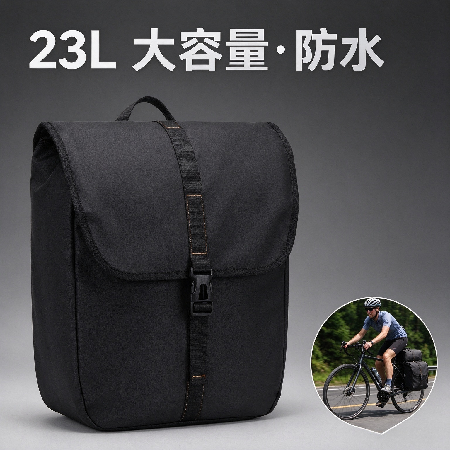 Bicycle Pannier Bag, Large Capacity, Waterproof Rear Rack Bag, Mountain Bike Riding Cross-Border Equipment Customization