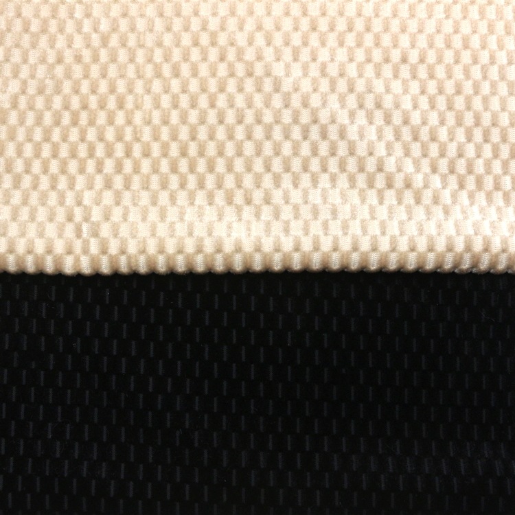 提花短毛绒针织经编全涤提花玉米粒菠萝格绒短毛绒布沙发家纺面料