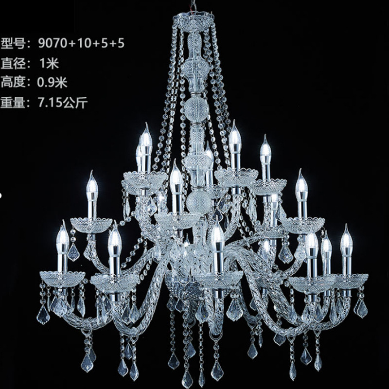 Lámparas de araña de cristal para decoración de salones de boda en hoteles, iluminación decorativa de hierro para techos, luces de escenario, accesorios para bodas. image 20